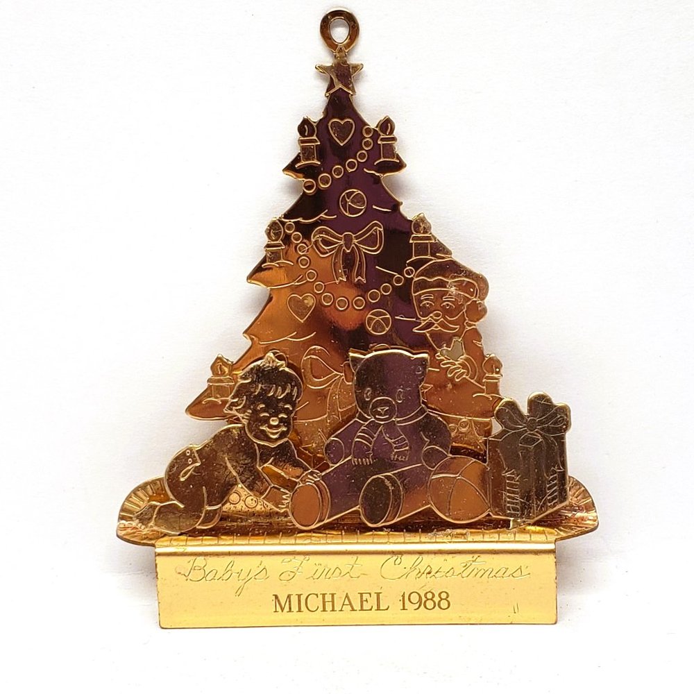 Lillian Vernon Tree Ornament 1988 Baby's First Christmas Michael Lillikins